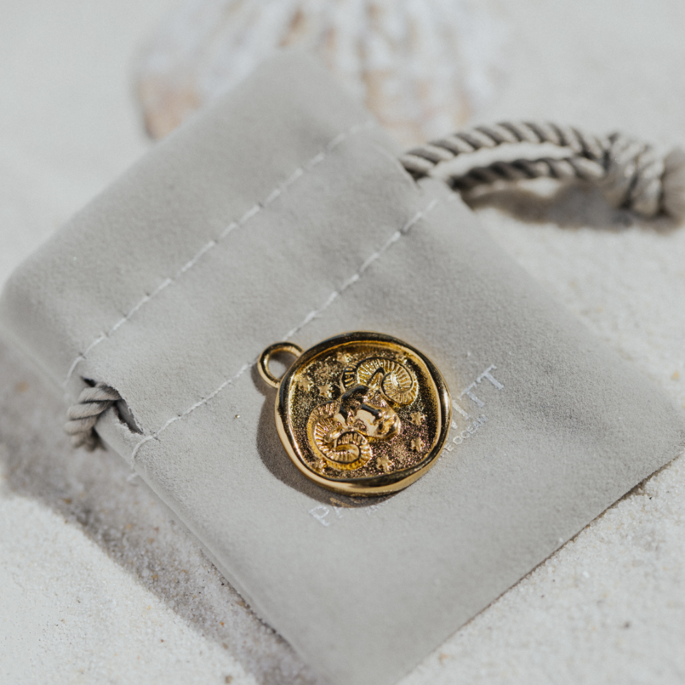 Aries Charm Gold