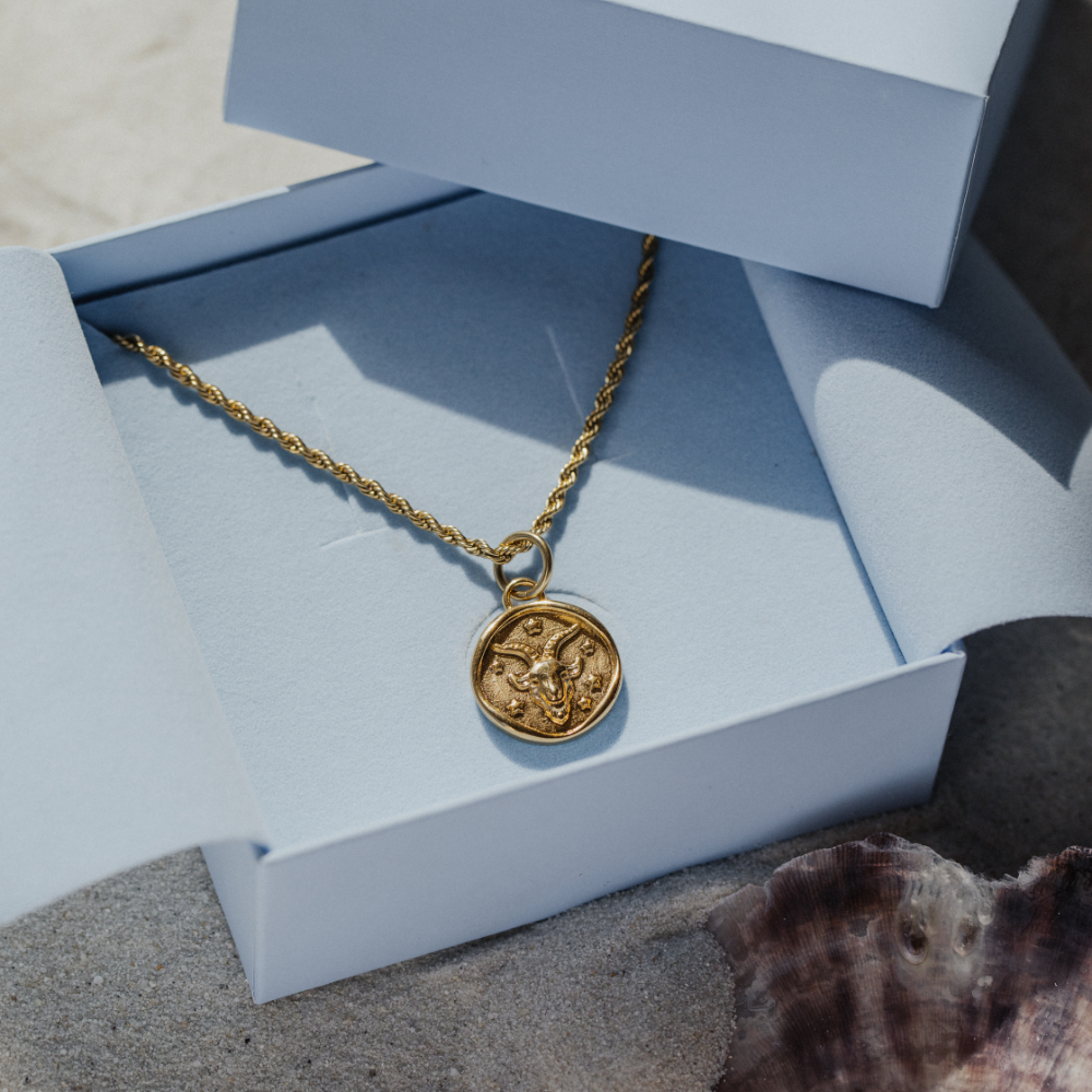 Capricorn Charm Gold