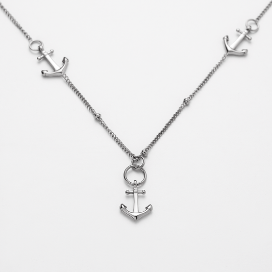 The Anchor II Necklace Silver