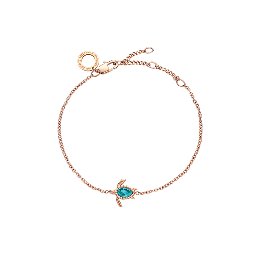 Turtle Mono Bracelet Aquamarine Or Rose