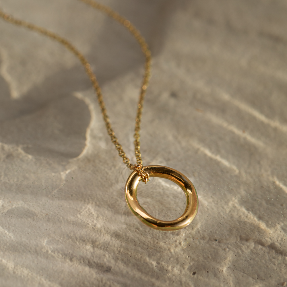 Waves Mono Halskette Gold