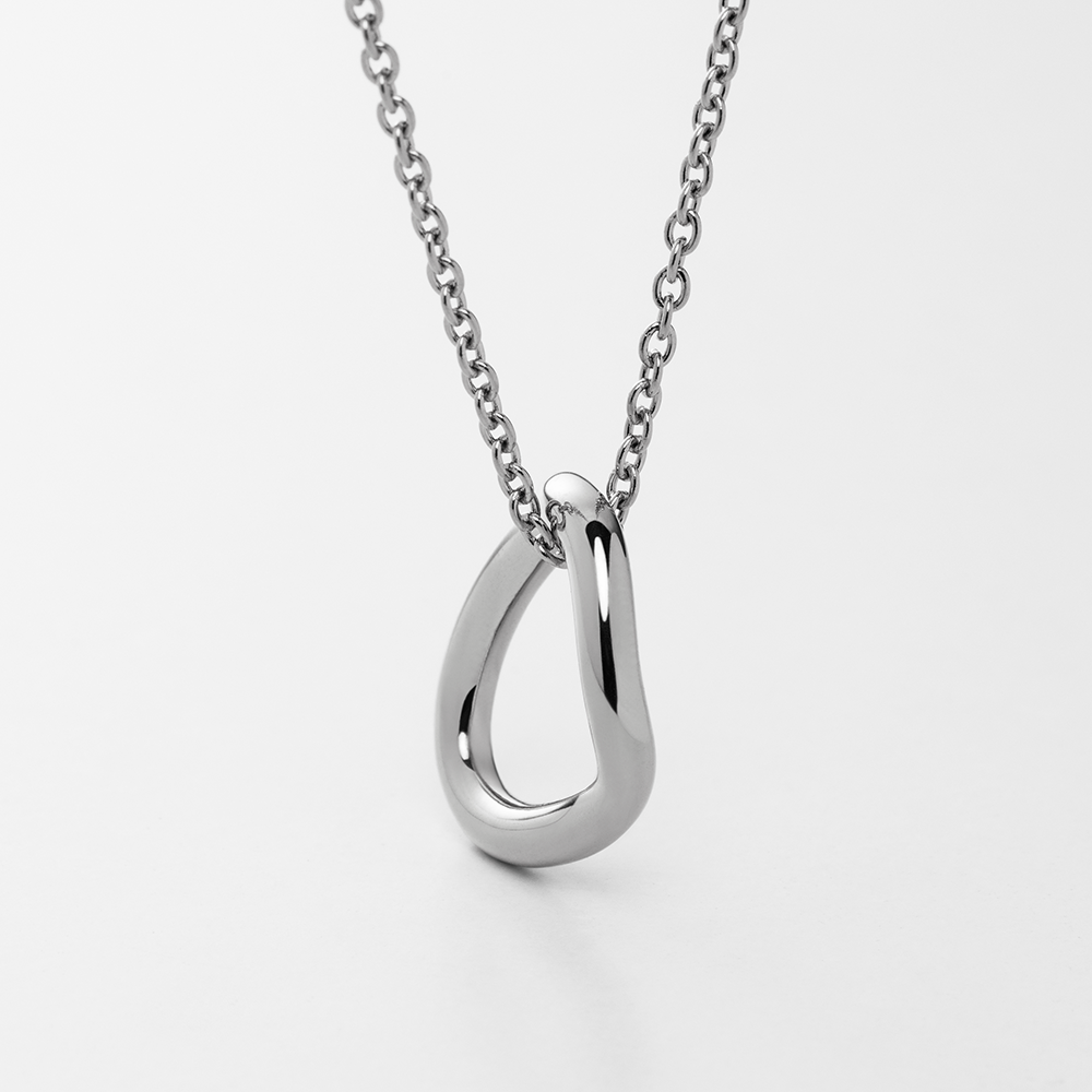 Waves Mono Halskette Silber