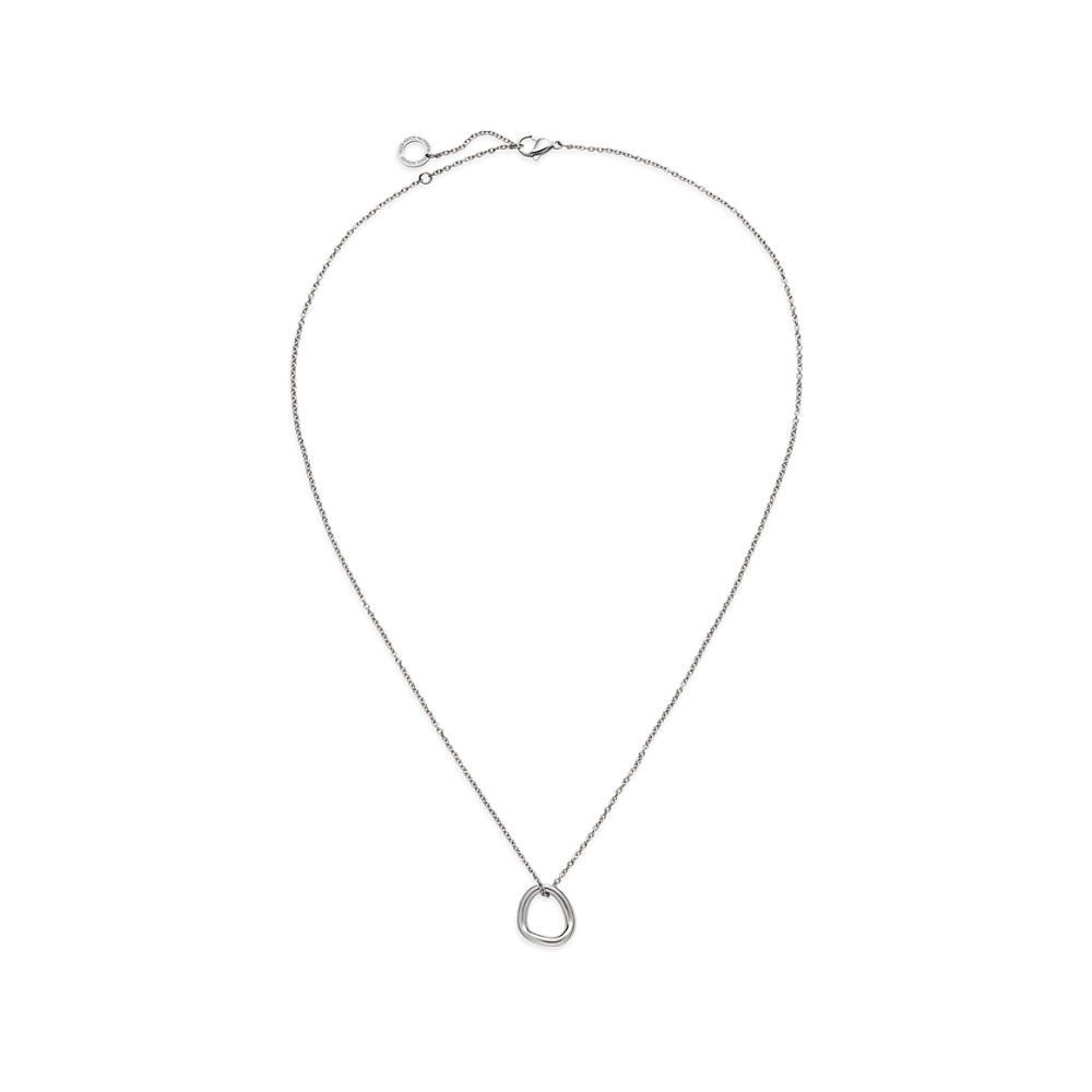 Waves Mono Halskette Silber