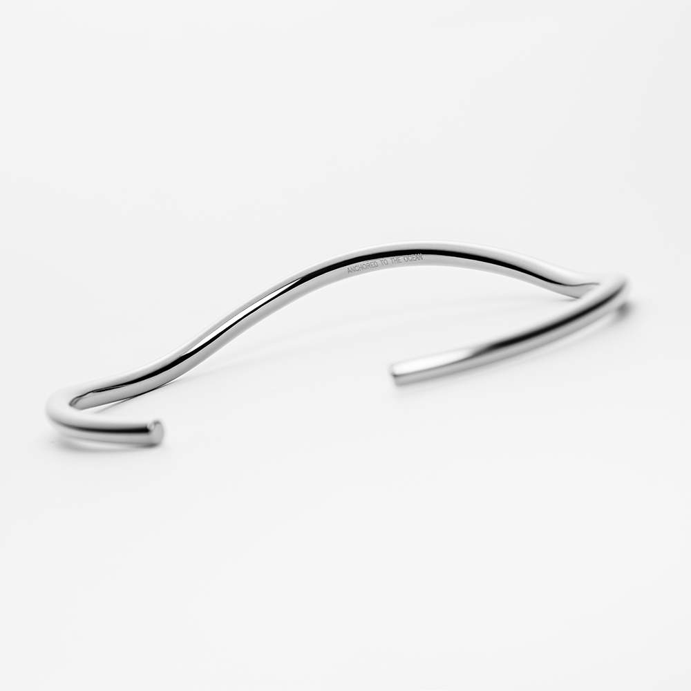 Waves Armreif Silber