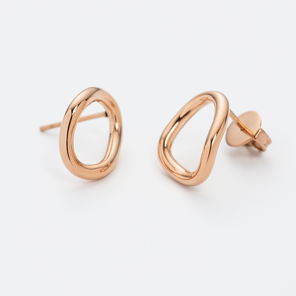 Waves Mono Ohrring Roségold