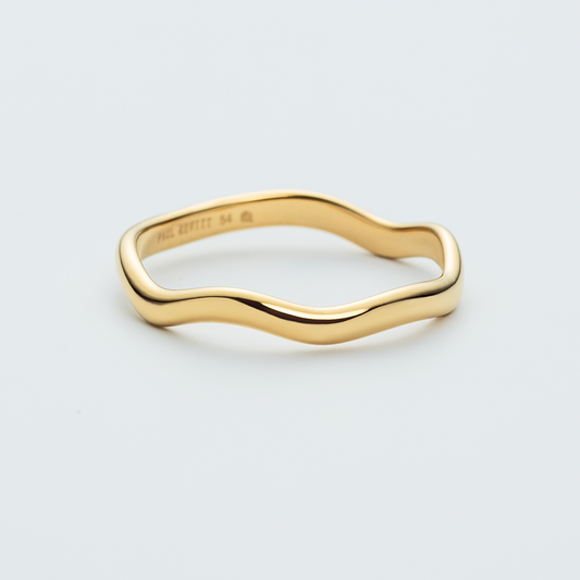 Waves Mono Ring Gold