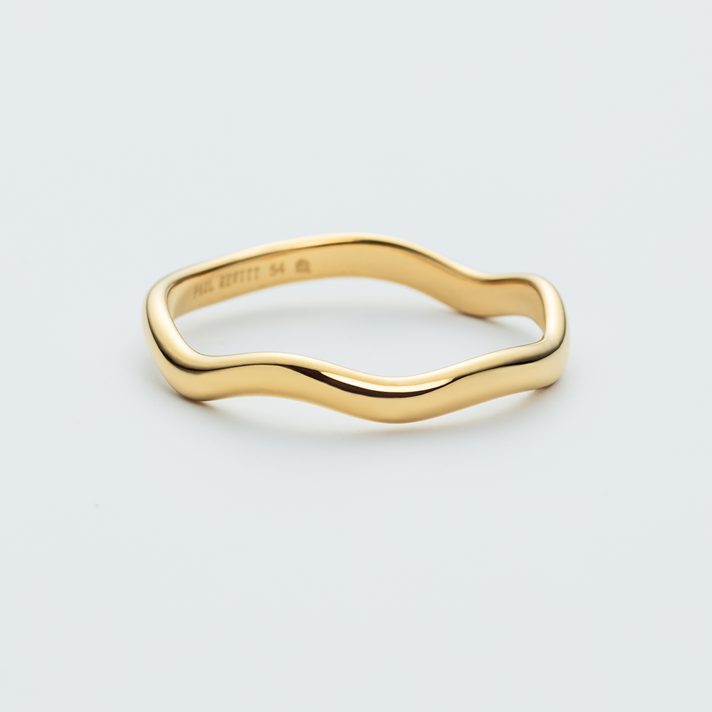 Waves Mono Ring Gold