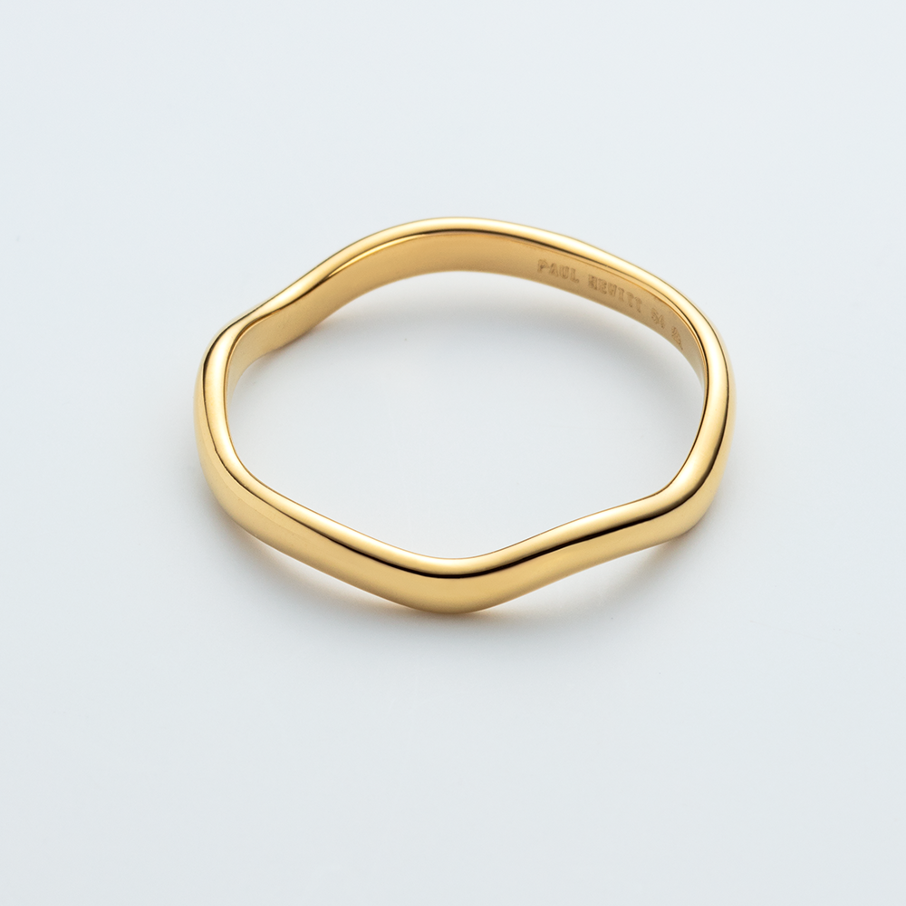 Waves Mono Ring Gold