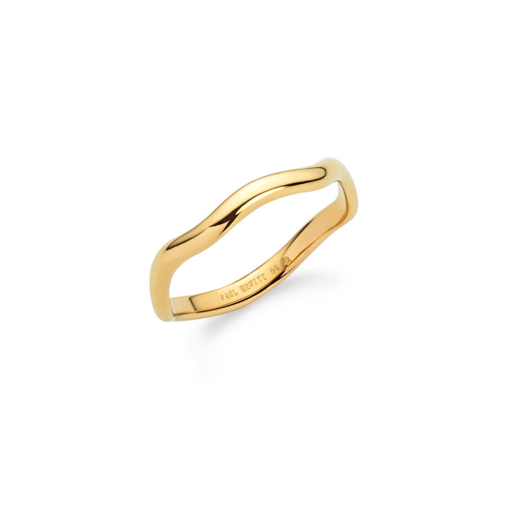 Waves Mono Ring Gold