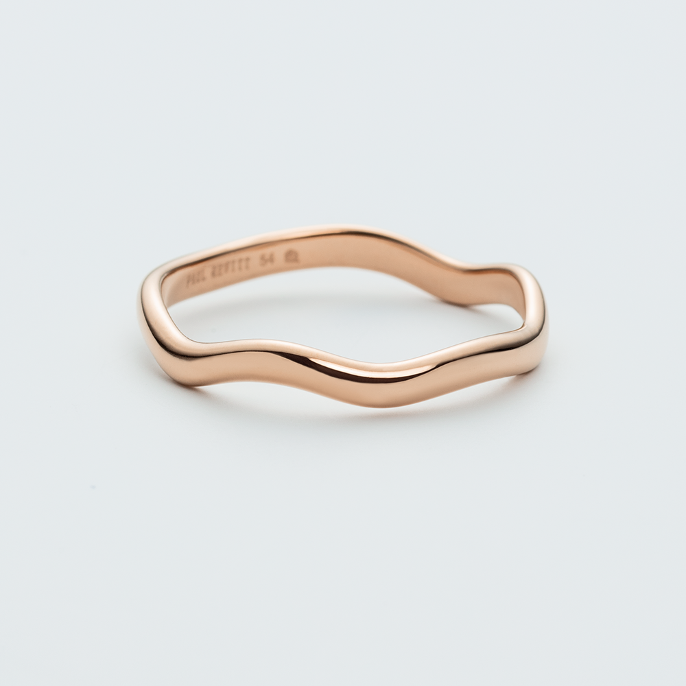 Waves Mono Ring Roségold