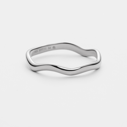 Waves Mono Ring Silber