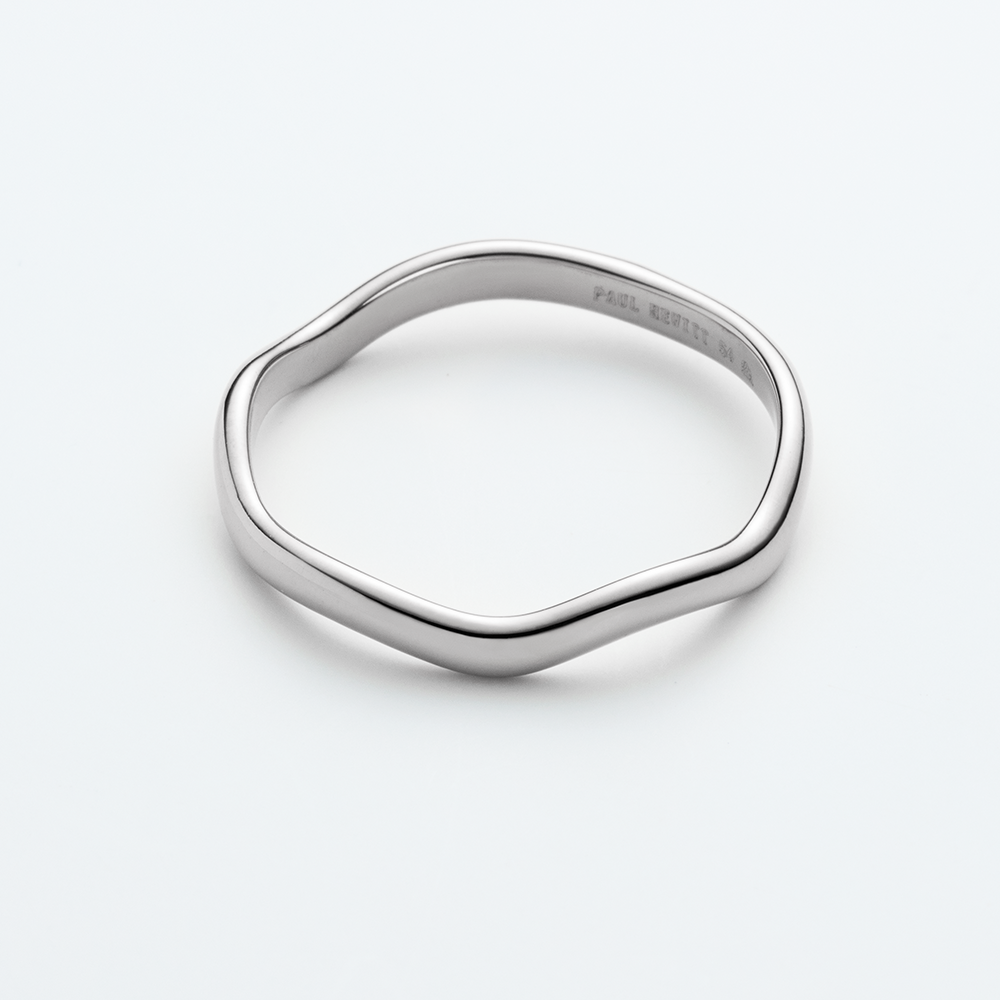 Waves Mono Ring Silber