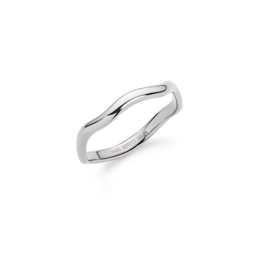 Waves Mono Ring Silver