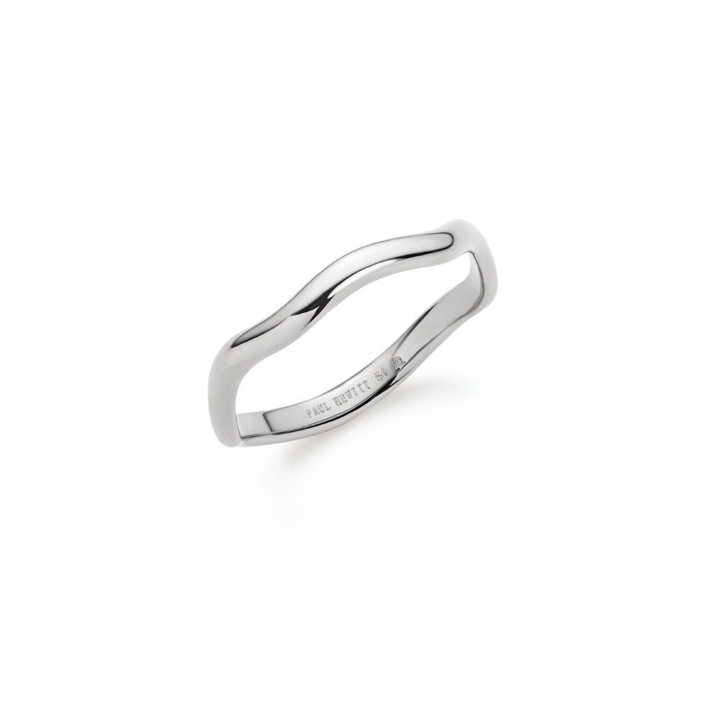 Waves Mono Ring Silber