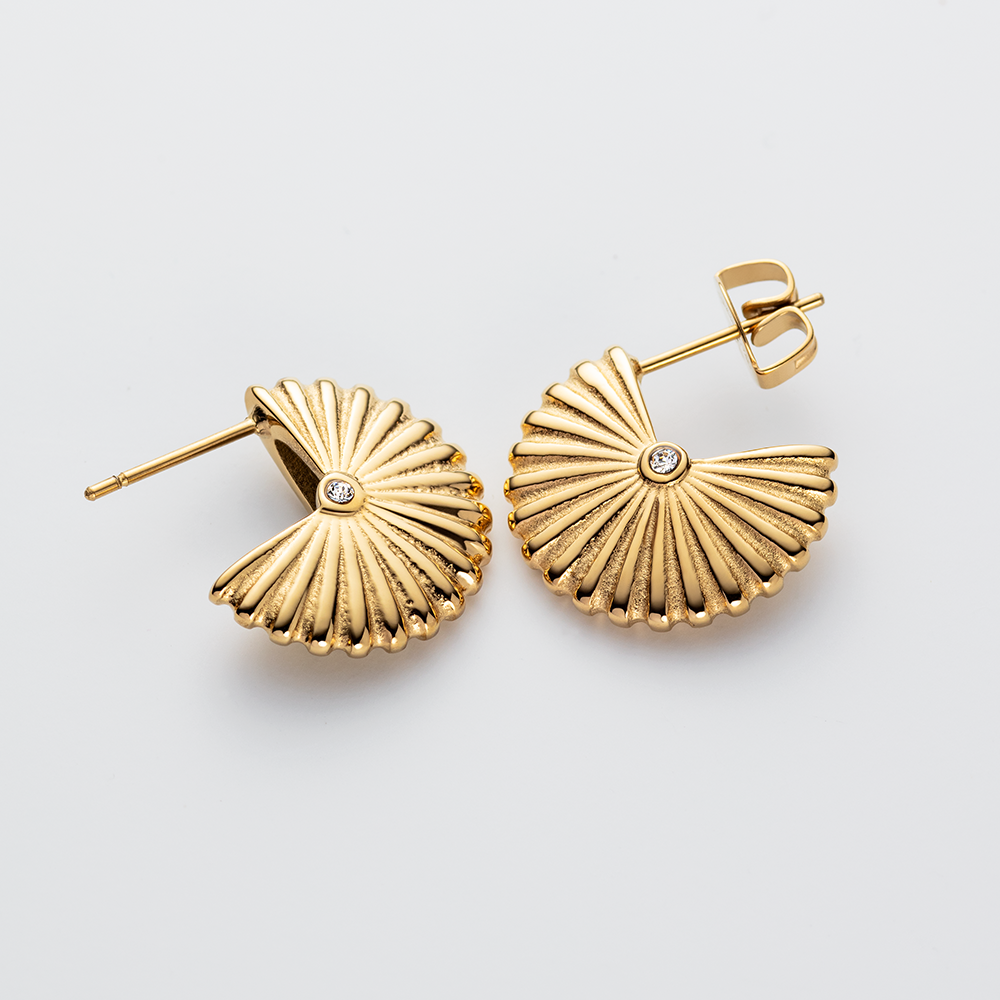 Scallop Ohrstecker Gold