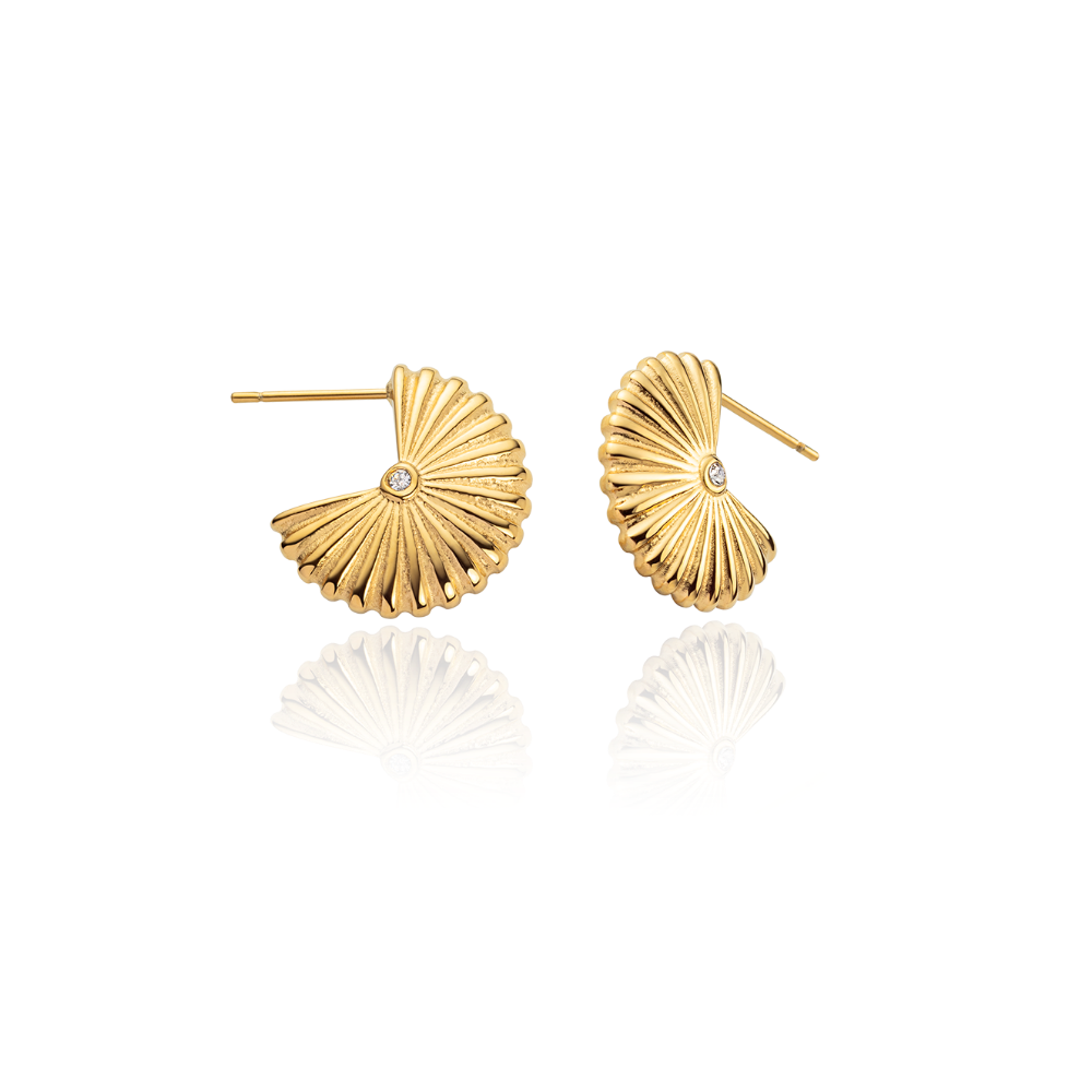 Scallop Ohrstecker Gold