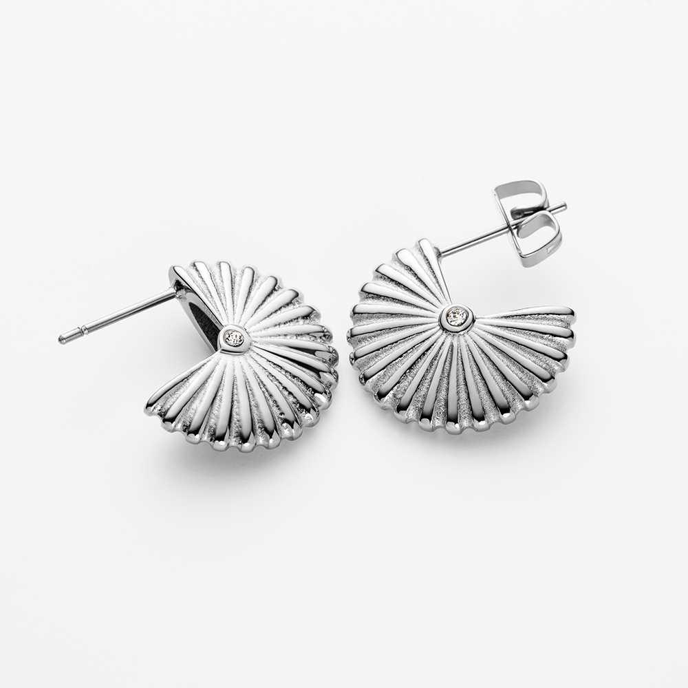 Scallop Ohrstecker Silber