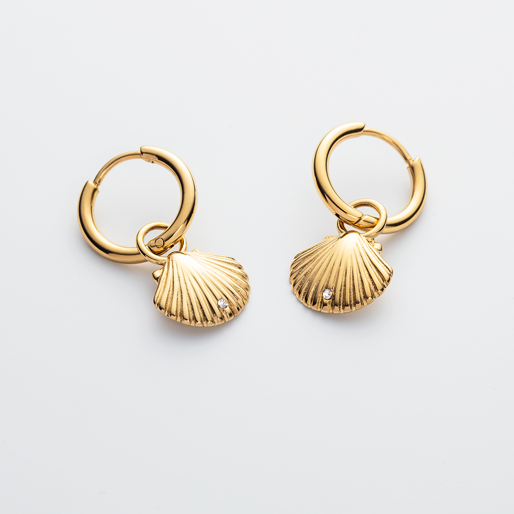 Scallop Ohrring Gold