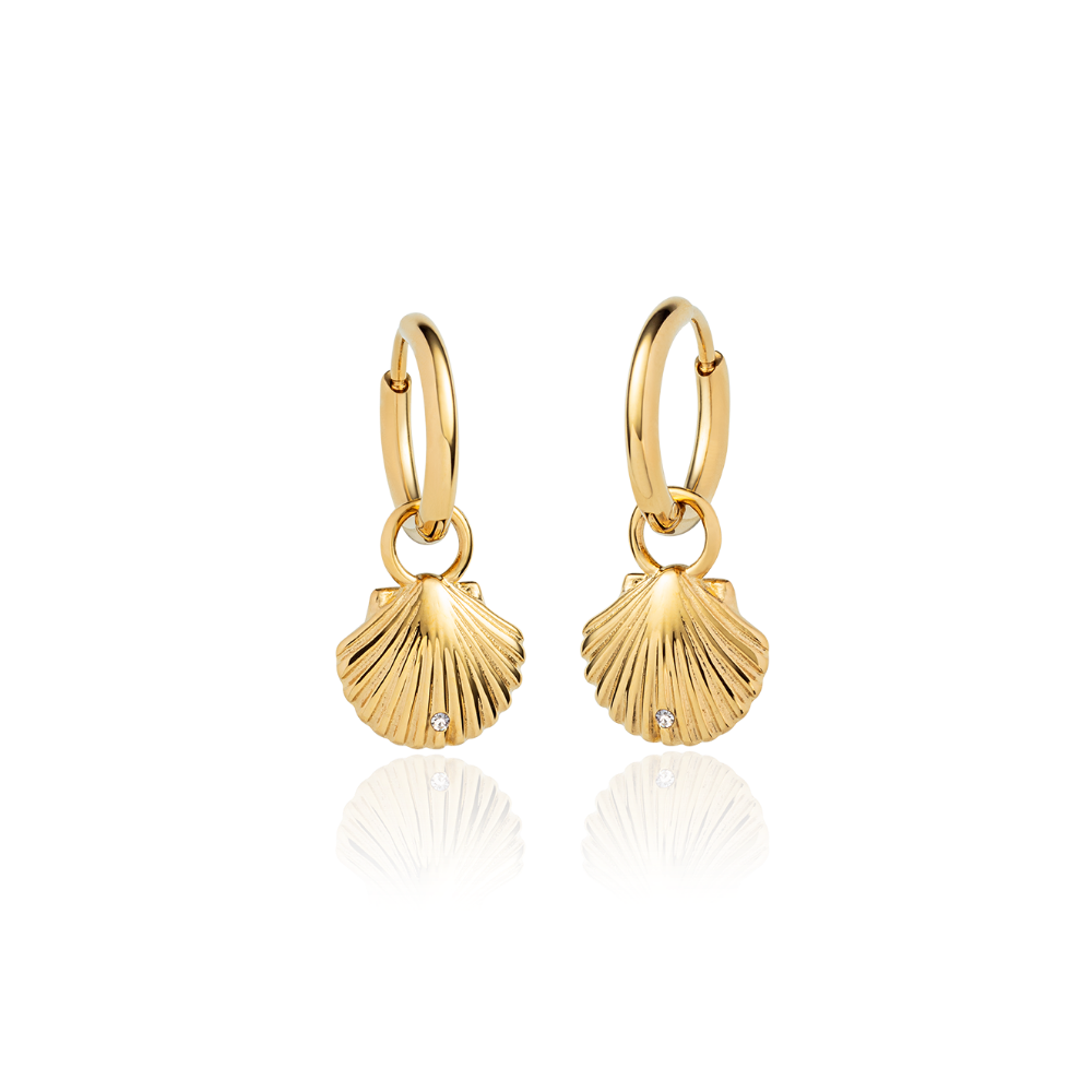 Paul Hewitt Scallop Ohrring Gold