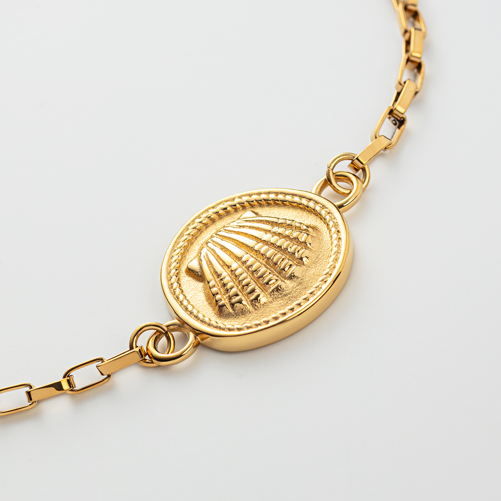 Scallop Armkette Gold