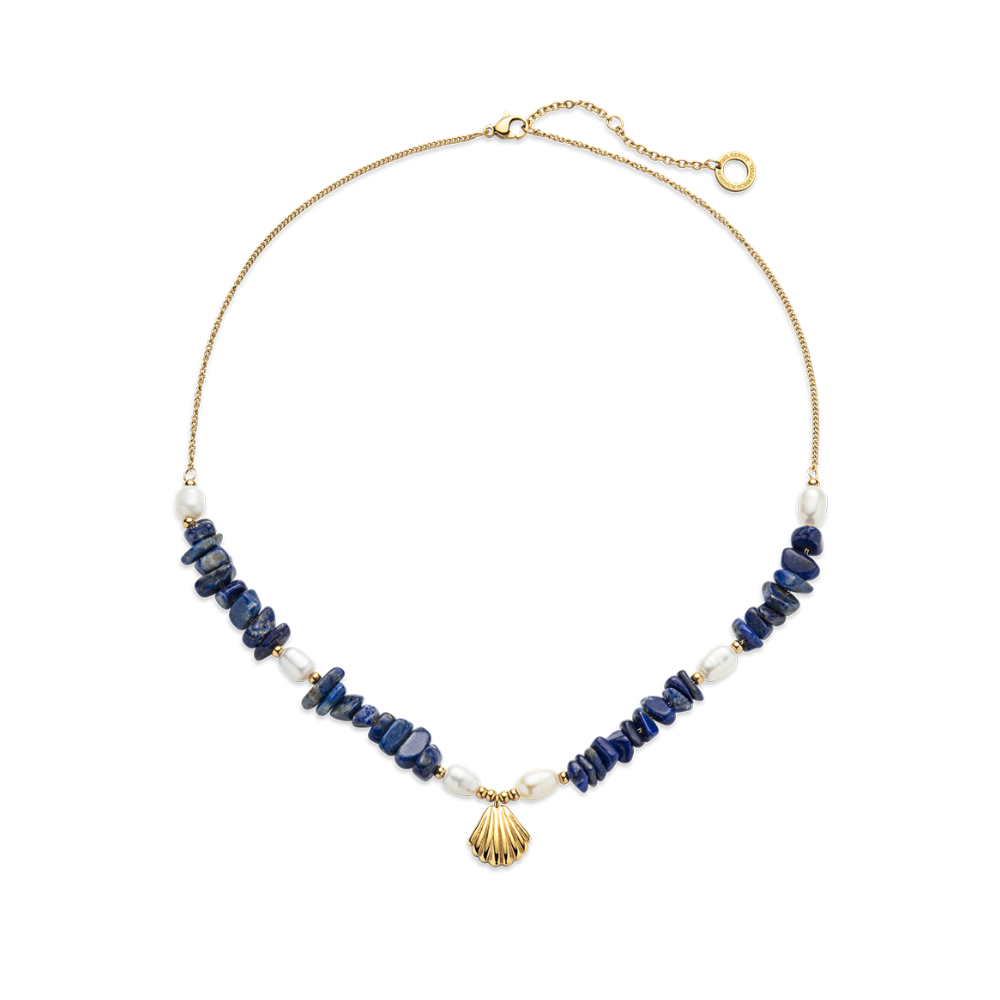 Scallop Stone Halskette Gold