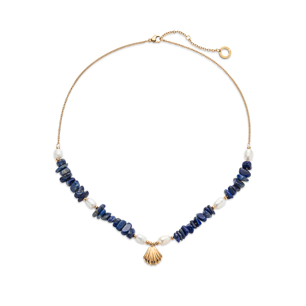 Scallop Stone Halskette Roségold