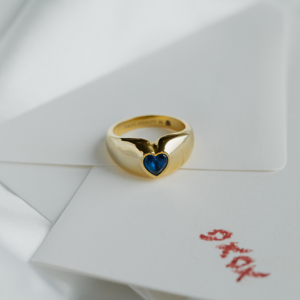 Bold Heart Ring Gold