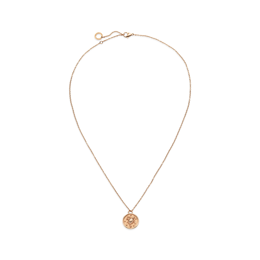 Turtle Coin Halskette Roségold
