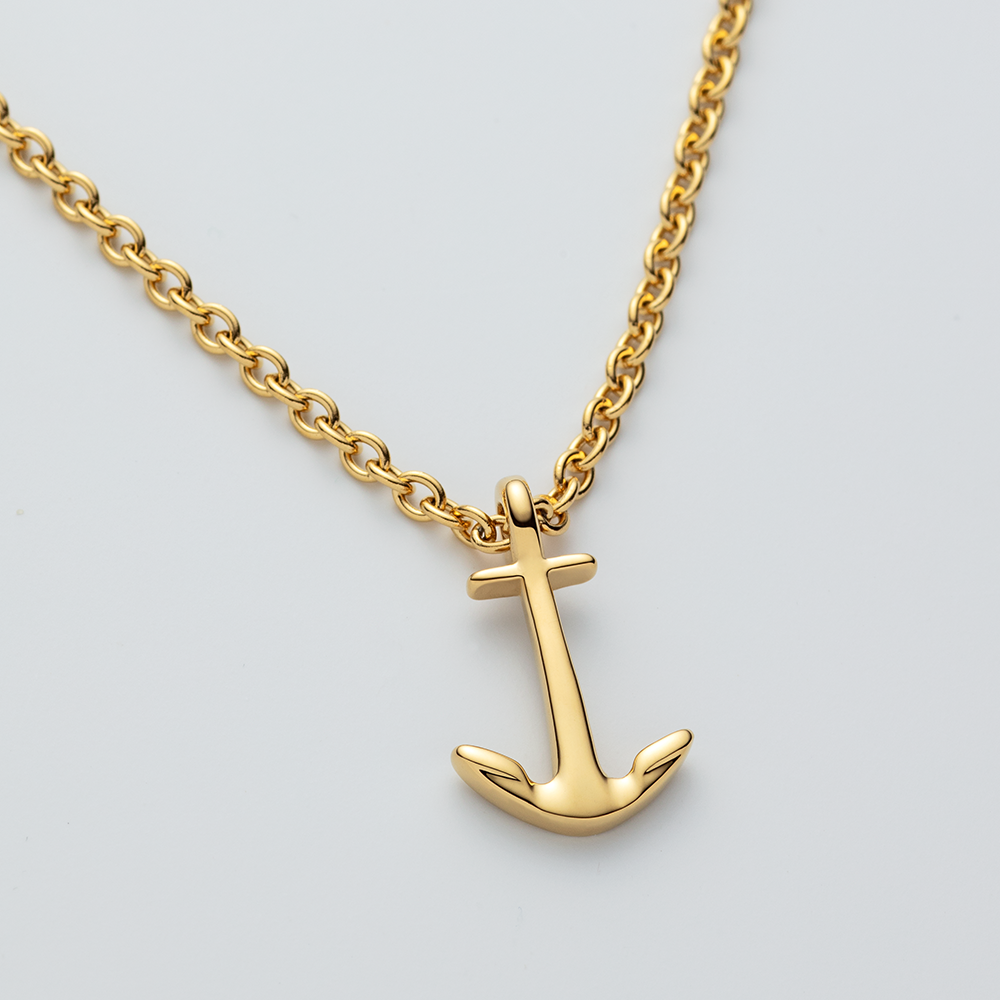 Men's Anchor Halskette Gold