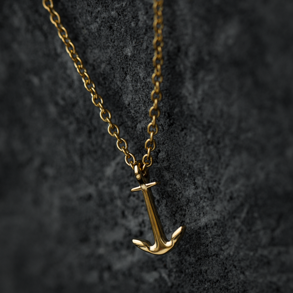 Men's Anchor Halskette Gold
