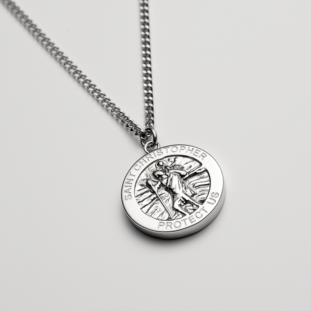 Men's St. Christopher Halskette Silber