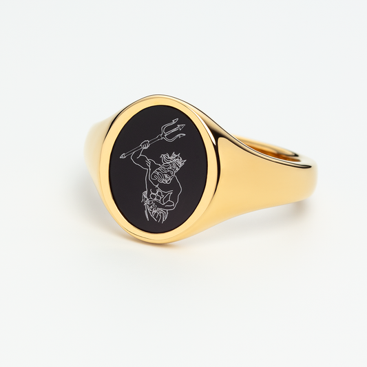 Men's Poseidon Ring Gold