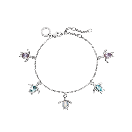 Turtle Rainbow Bracelet Argent
