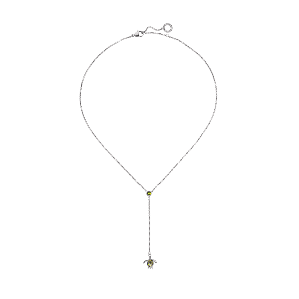 Turtle Y Halskette Silber