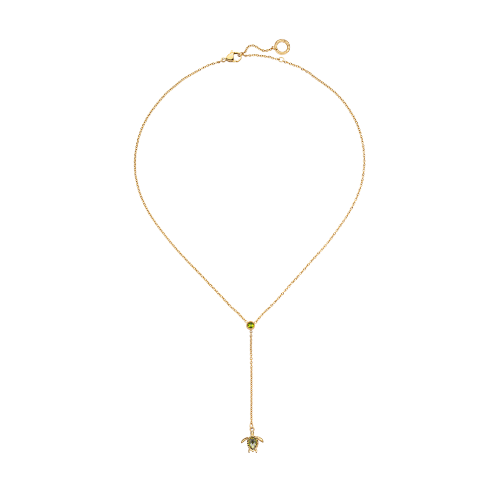 Turtle Y Halskette Gold