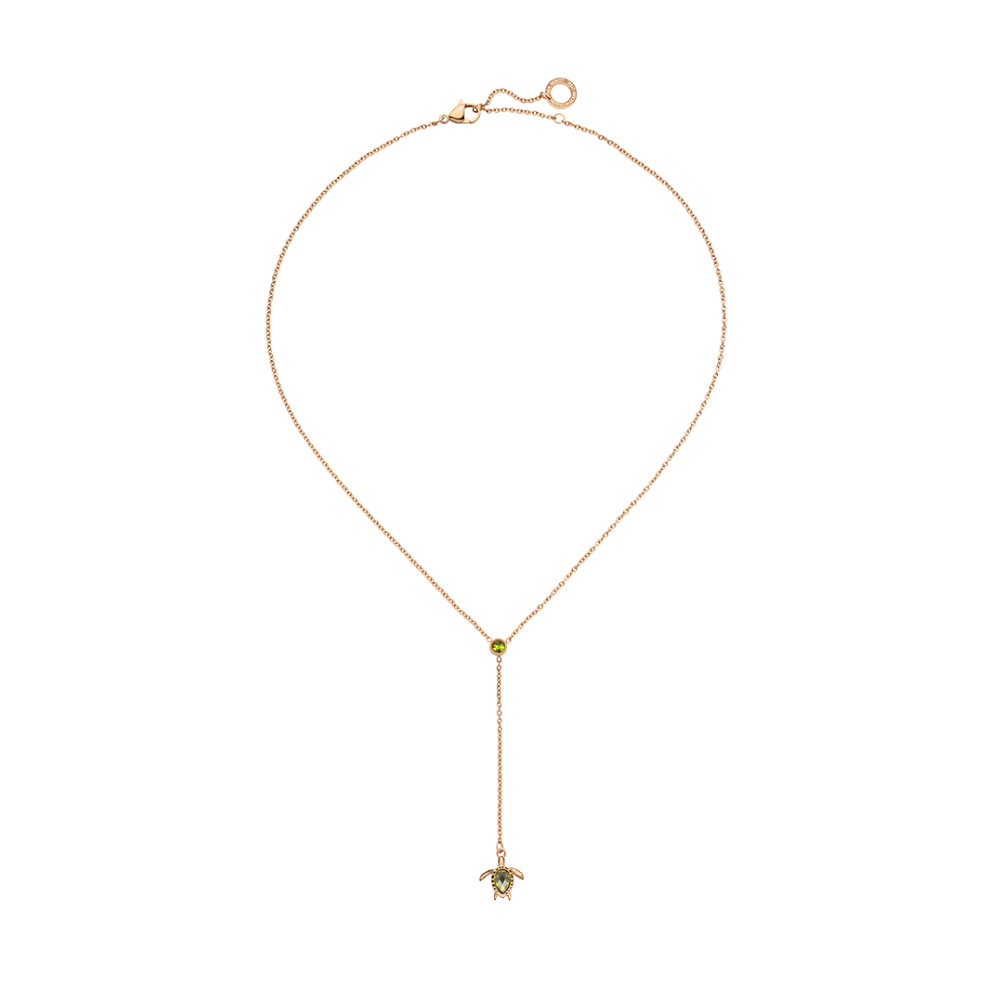 Turtle Y Halskette Roségold