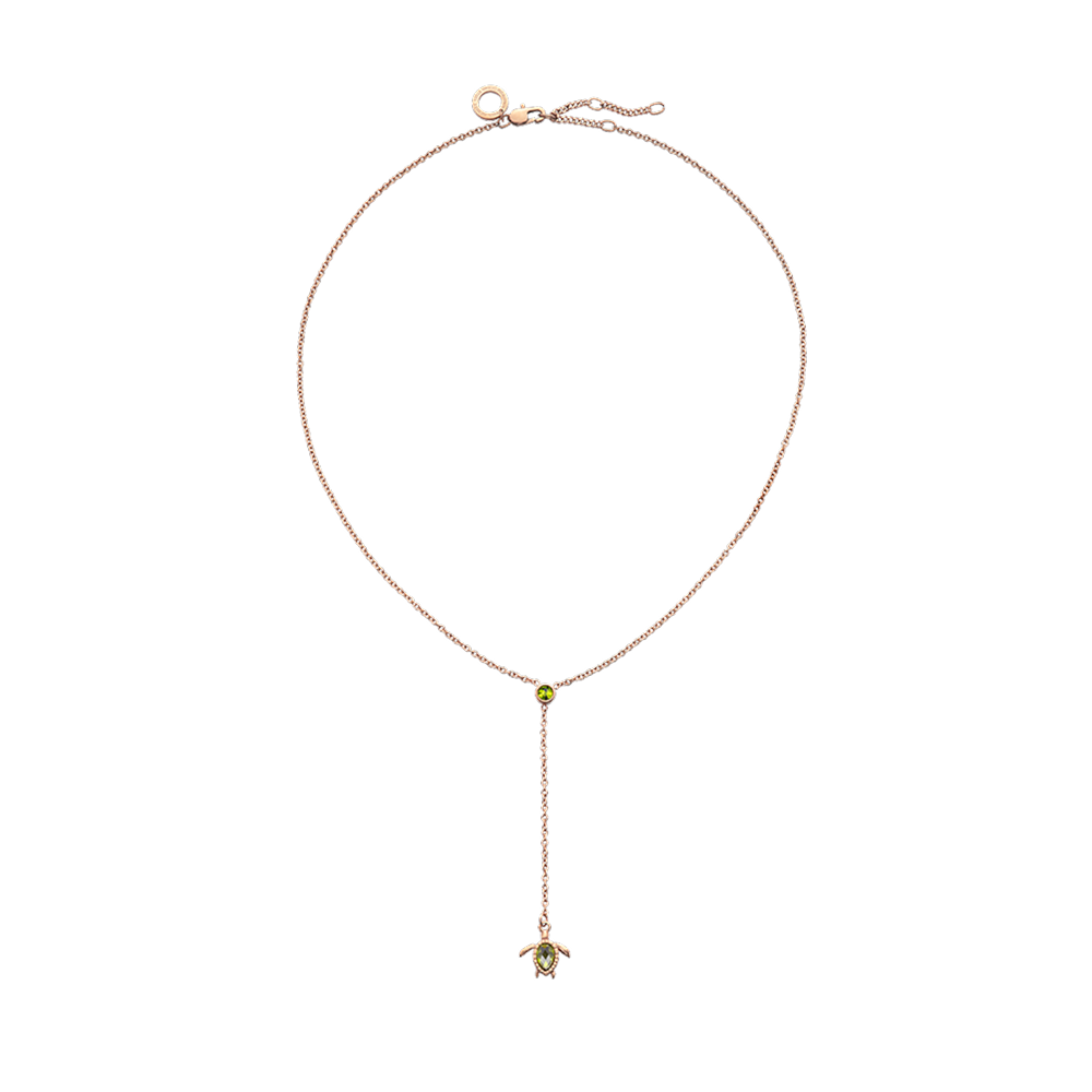 Turtle Y Halskette Roségold