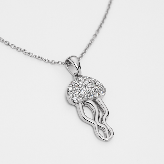 Jellyfish Halskette pure silver