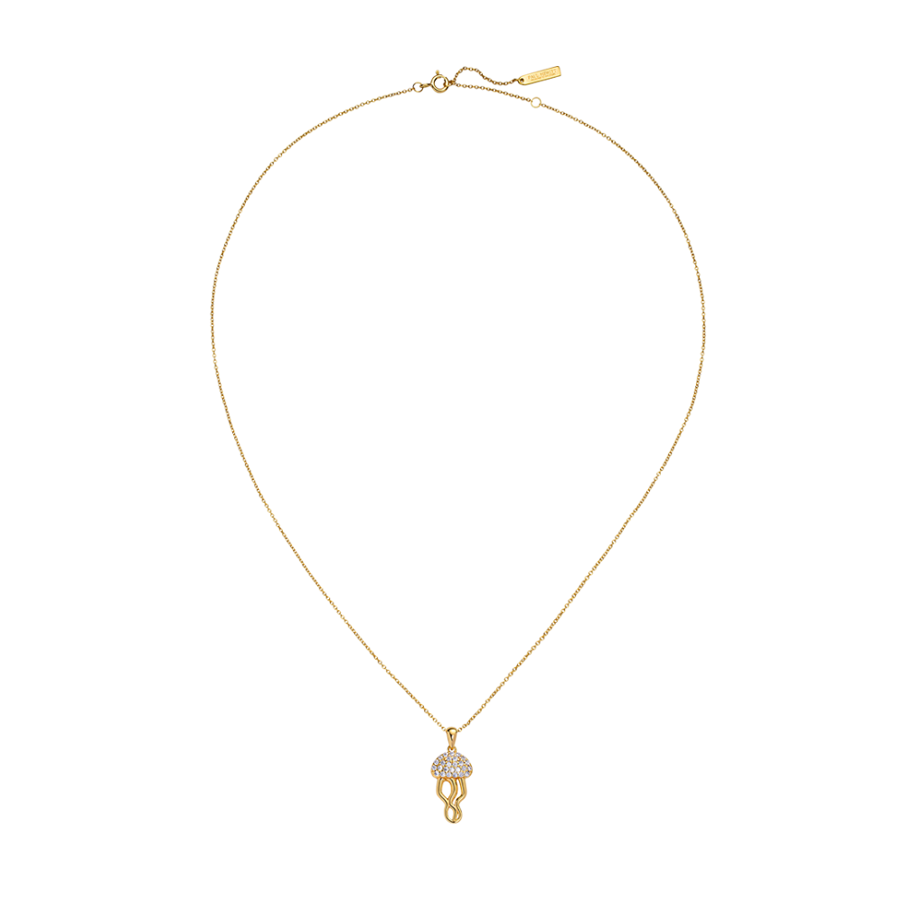 Jellyfish Halskette gold vermeil