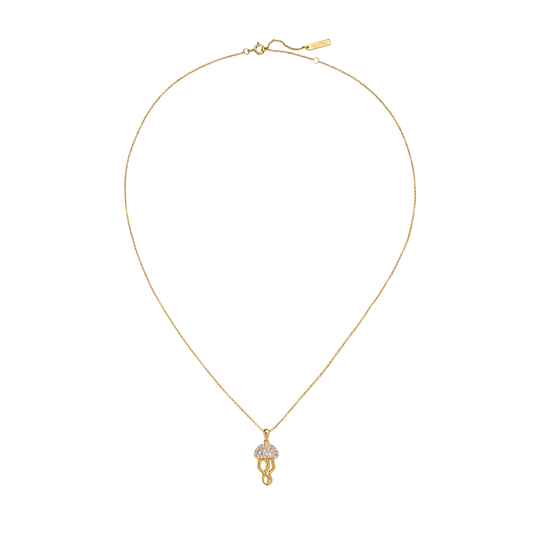 Jellyfish Necklace gold vermeil