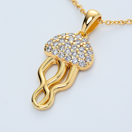 Jellyfish Collier or vermeil