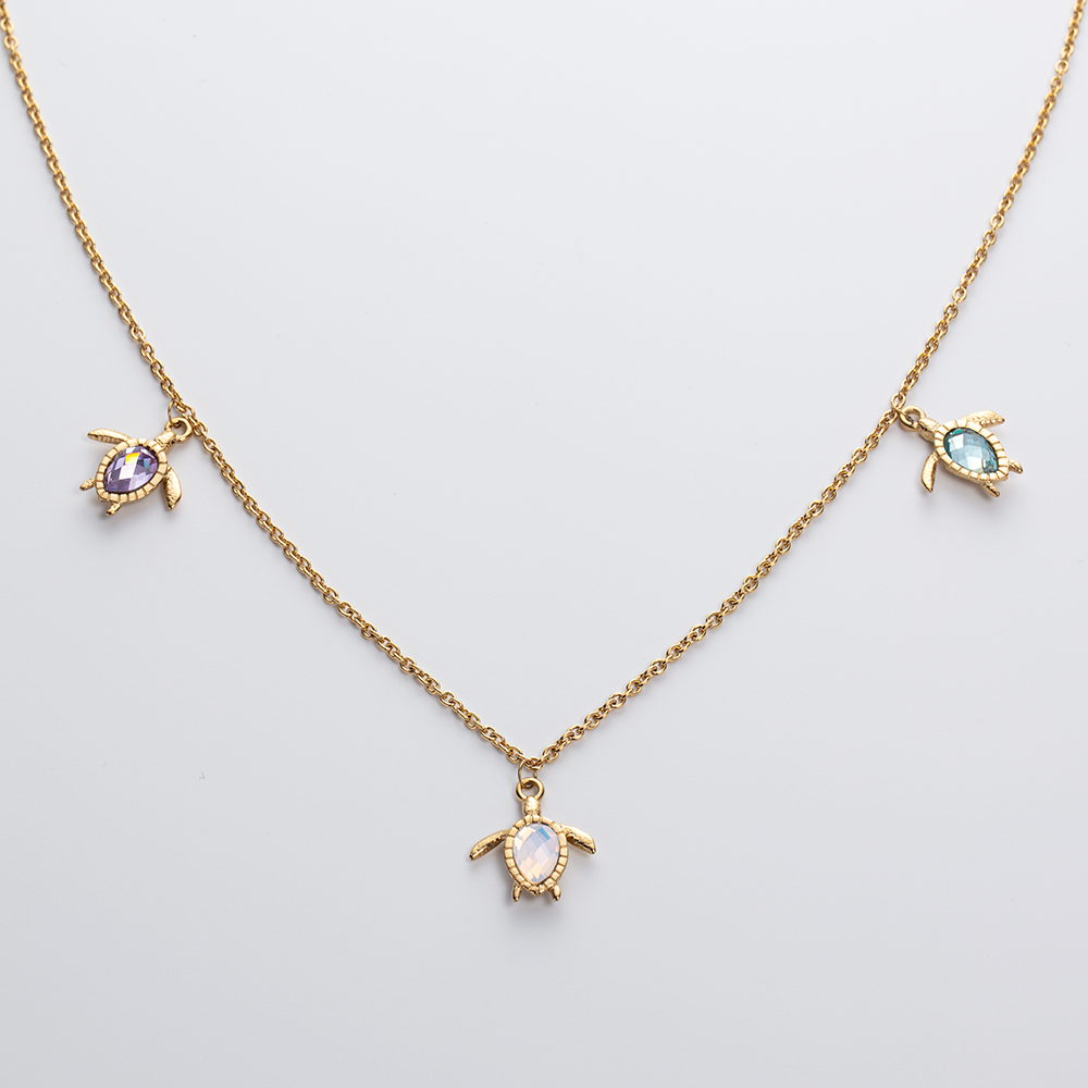 Turtle Rainbow Halskette Gold