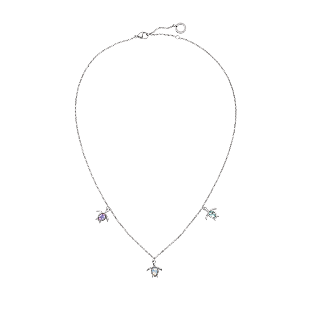 Turtle Rainbow Halskette Silber