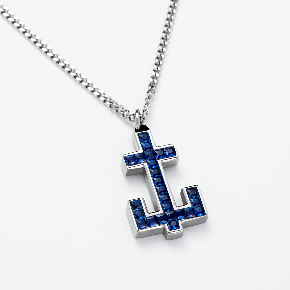 Men's Anchr Halskette Silber