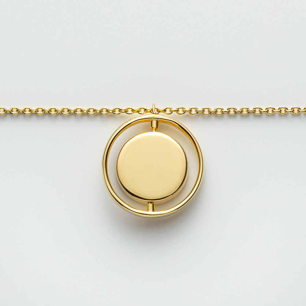 Windrose Twister Halskette Gold