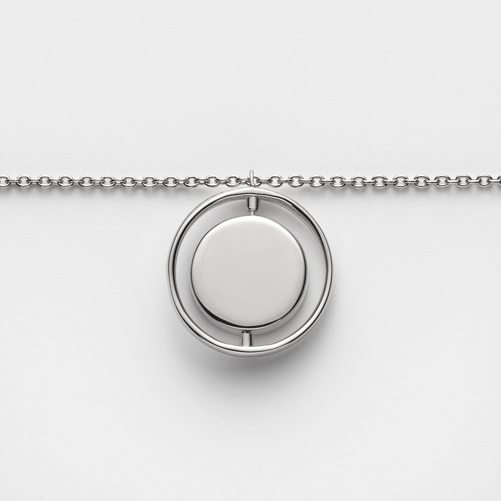 Windrose Twister Halskette Silber