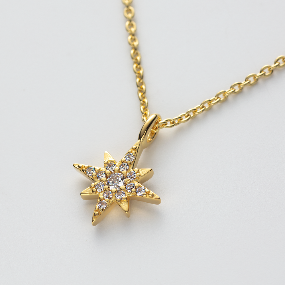 Windrose Mono Halskette Gold