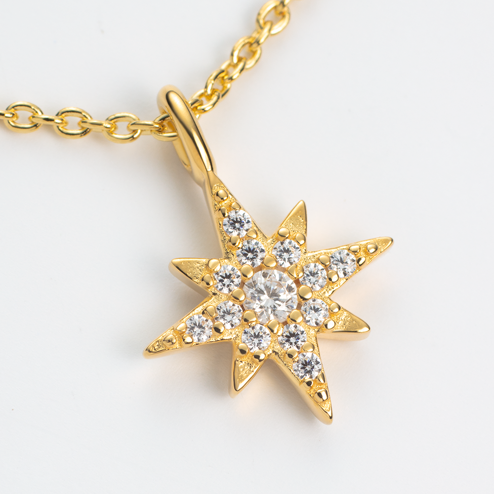 Windrose Mono Halskette Gold