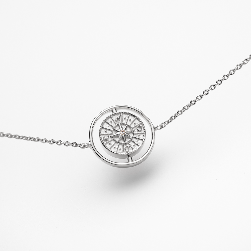 Windrose Twister Armkette Silber