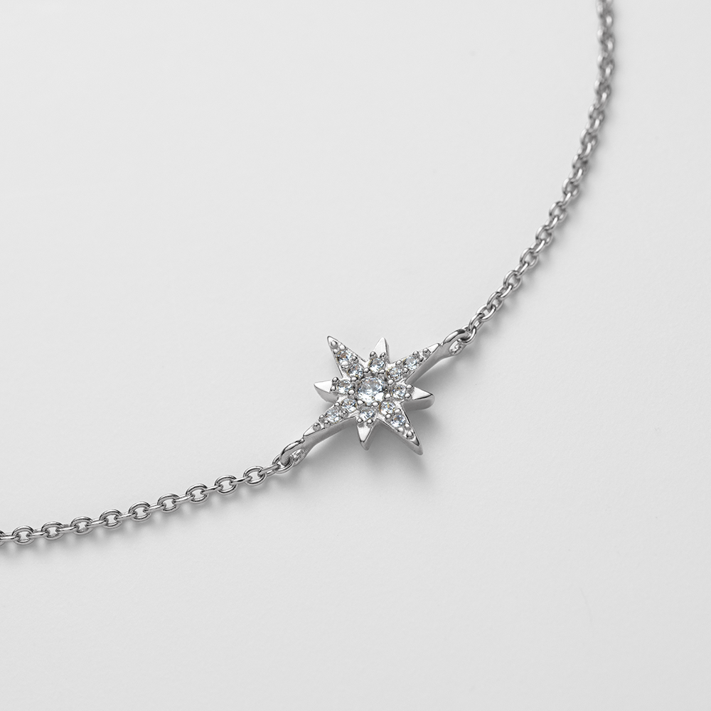 Windrose Mono Armkette Silber